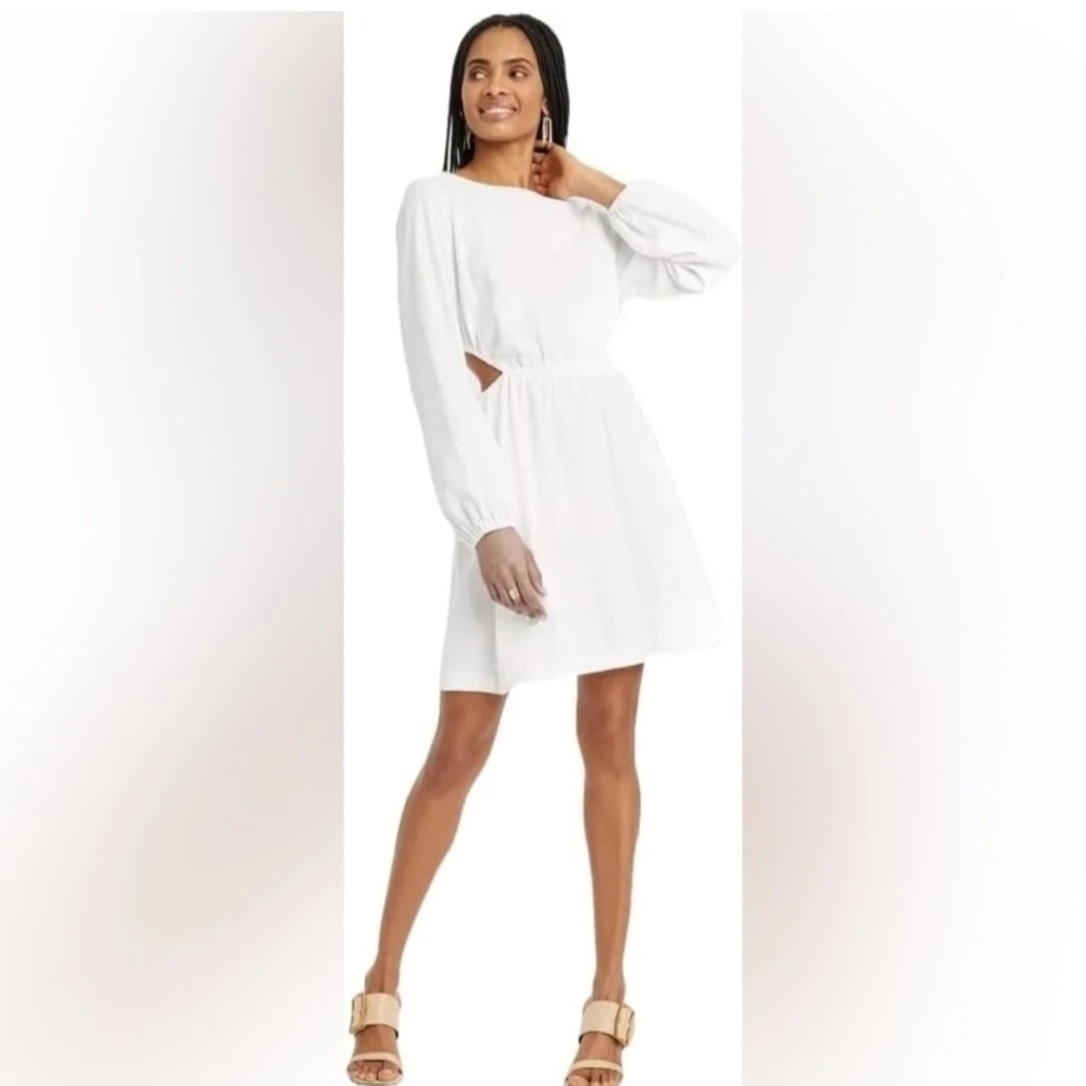 Universal Thread •‎ Linen White Dress - Picture 2 of 12